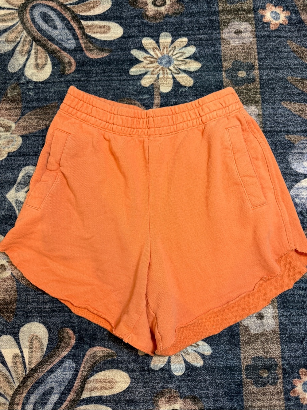 aerie Orange Elastic-Waist Athletic Shorts